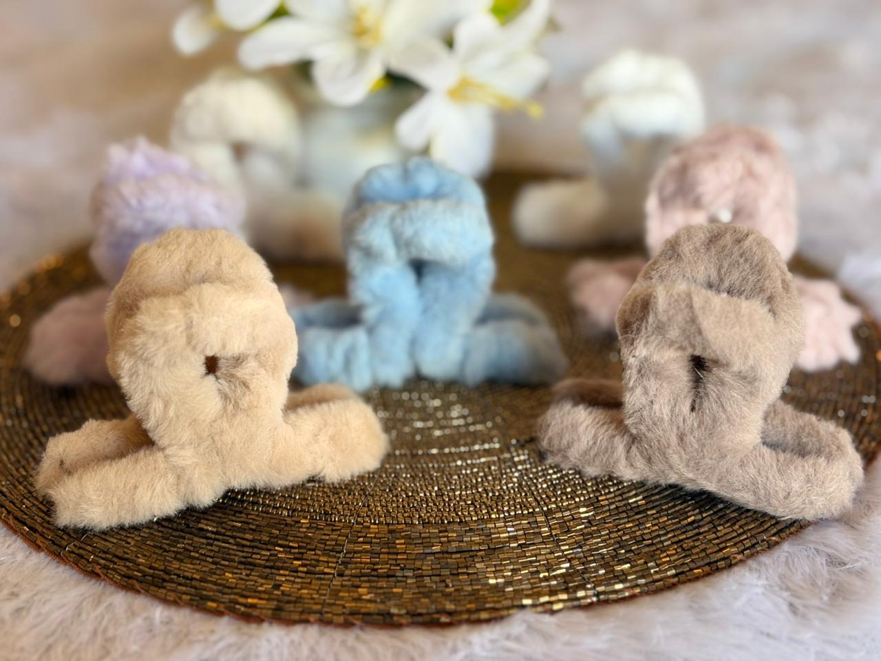 Medium Premium Fur Claw Clip (Multicolour) - Pack of 2