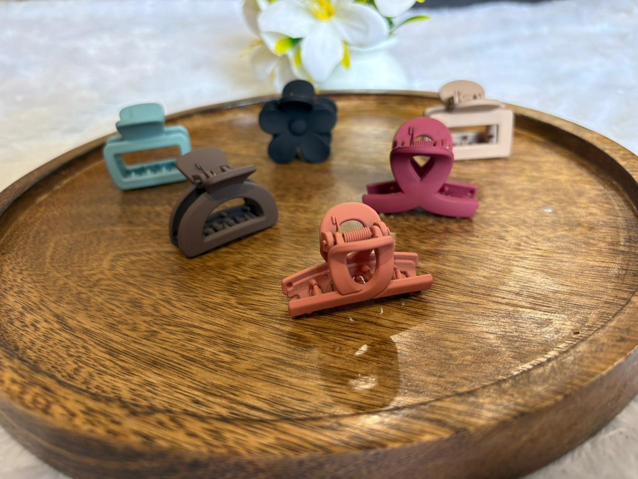 Premium Matte Finish small Claw Clips Mystery Box 6- Assorted Colours & Designs