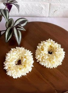 Scented Artificial White Flower Gajra – Traditional Bun Hair Accessory