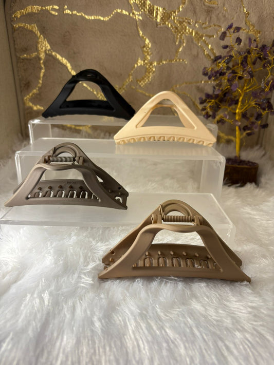 Triangle Premium Matte Finish Clawclip - Multicolour - Pack of 4